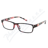 Brýle čtecí +3. 00 UV400 černo-květinové