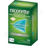Nicorette Classic Gum 2mg 105 žvýkaček bez cukru