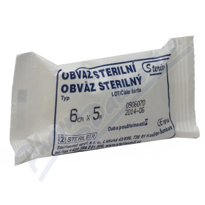Obinadlo hydrofilní pletené sterilní 6cmx5m-1ks Steriwund